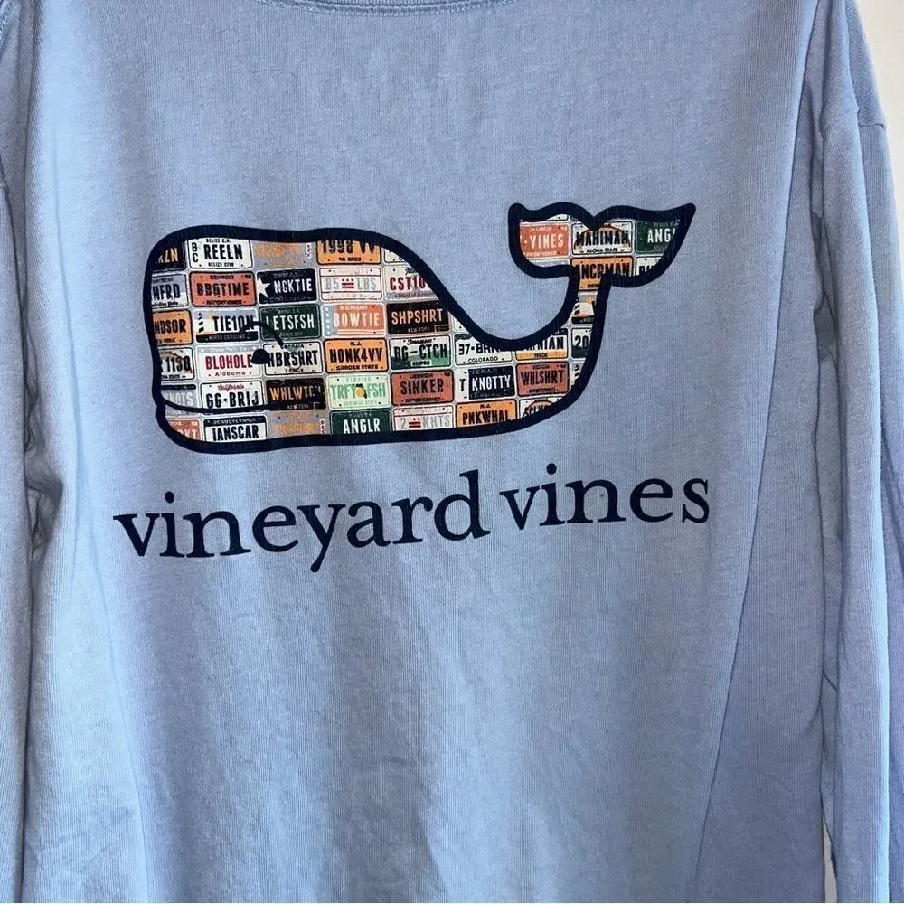 Vineyard Vines Blue Long Sleeve Whale T-Shirt